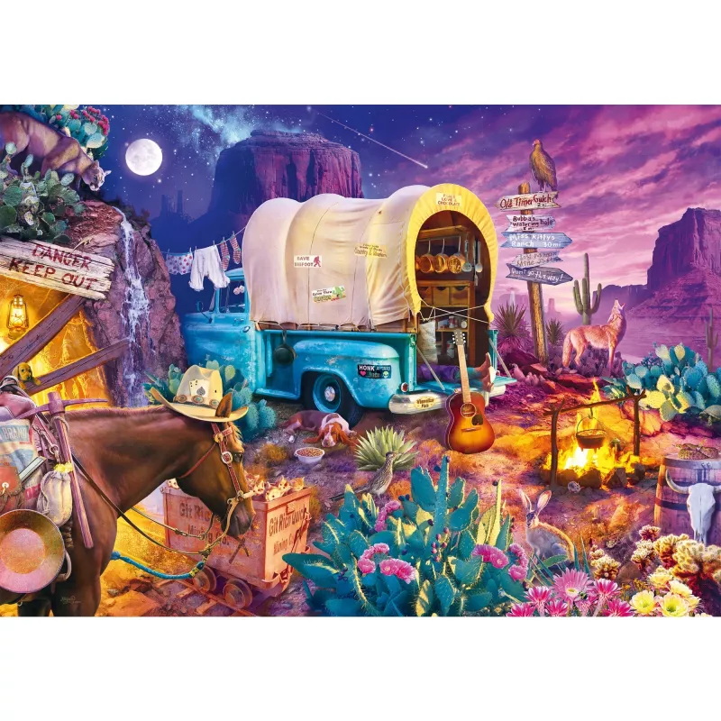 Jeff Haynie: Romantisches Wildwest-Camping, puzzle 1000 peças