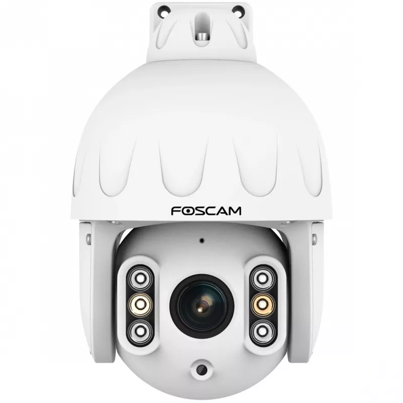 Câmara de vigilância PoE Foscam SD8EP branca 8MP (3840x2160), Power over Ethernet, função de rotação e inclinação, zoom ótico 4x
