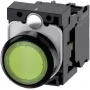 Siemens Botão de pressão aro frontal plástico, atuador plano verde SIRIUS ACT 3SU1102-0AB40-1BA0 1 un. (3SU1102-0AB40-1BA0)