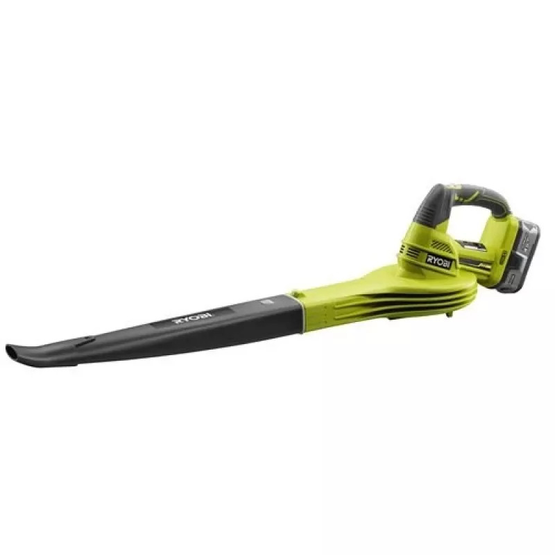 Ryobi RBL1820S40F ONE+ soprador de folhas a bateria 18 V, com bateria de 4,0 Ah e carregador, preto, verde