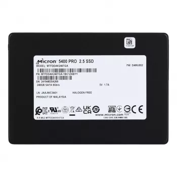 SSD SATA III 2,5 polegadas Micron 5400 PRO 240 GB — 3D TLC NAND, 6 Gbit/s, 7 mm