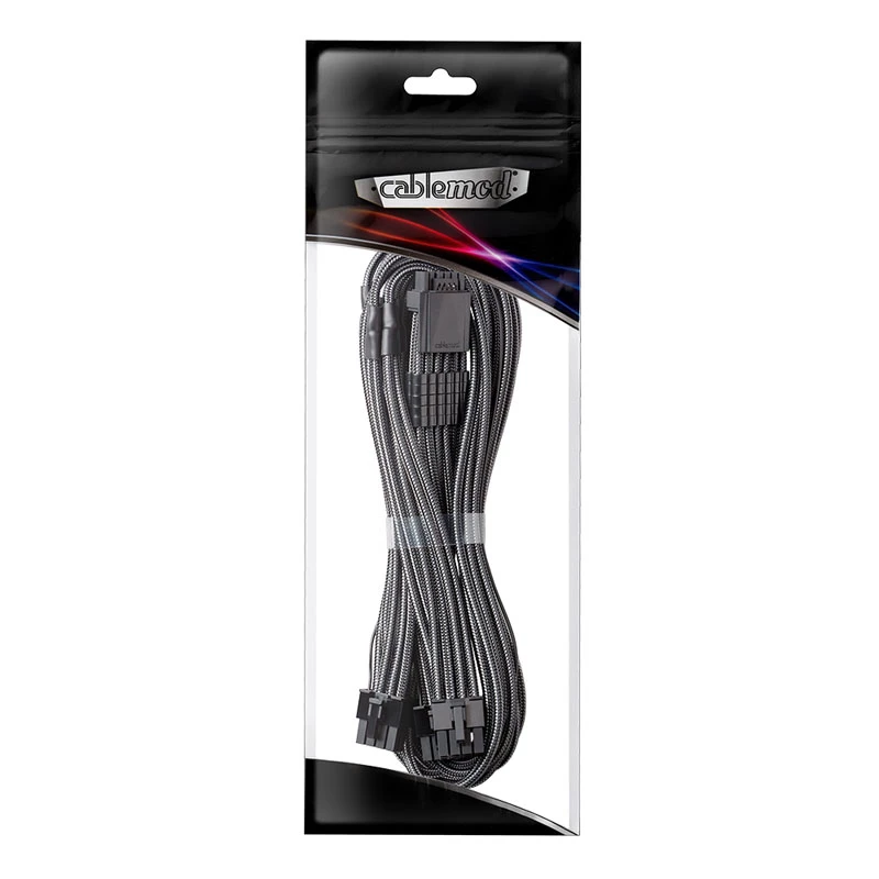 Cabo CableMod C-Series Pro ModMesh Sleeved 12VHPWR PCI-e para Corsair (Carbono, 16-Pin para Triple 8-Pin, 600mm)