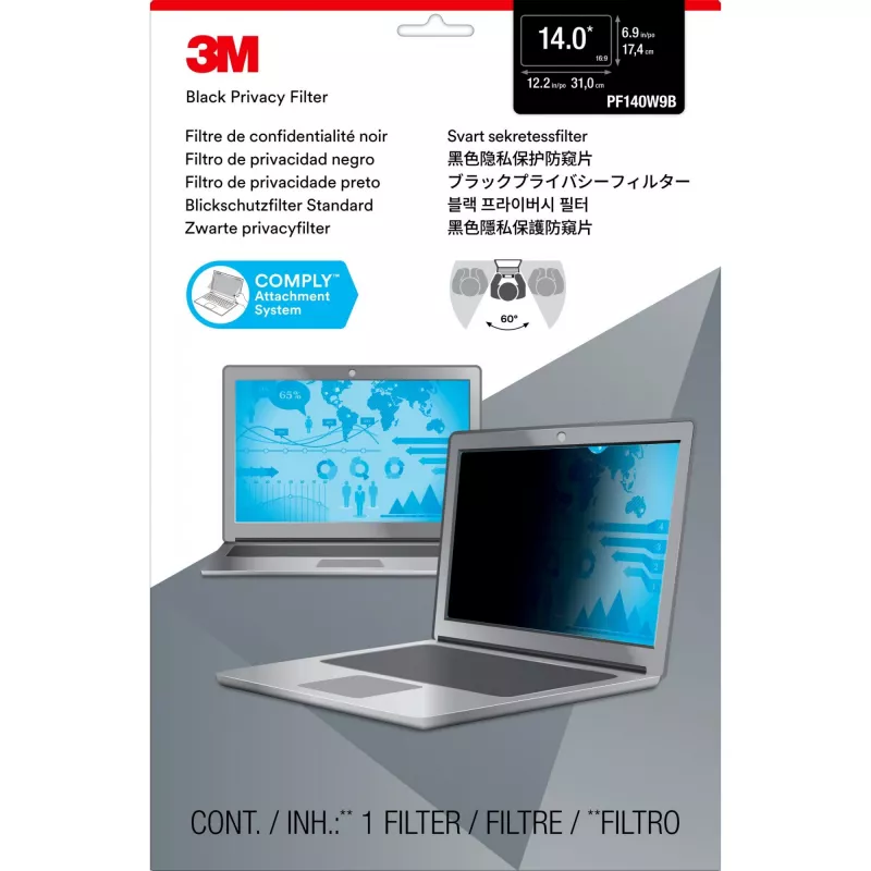 Filtro de privacidade 3M 14 16:9 COMPLY