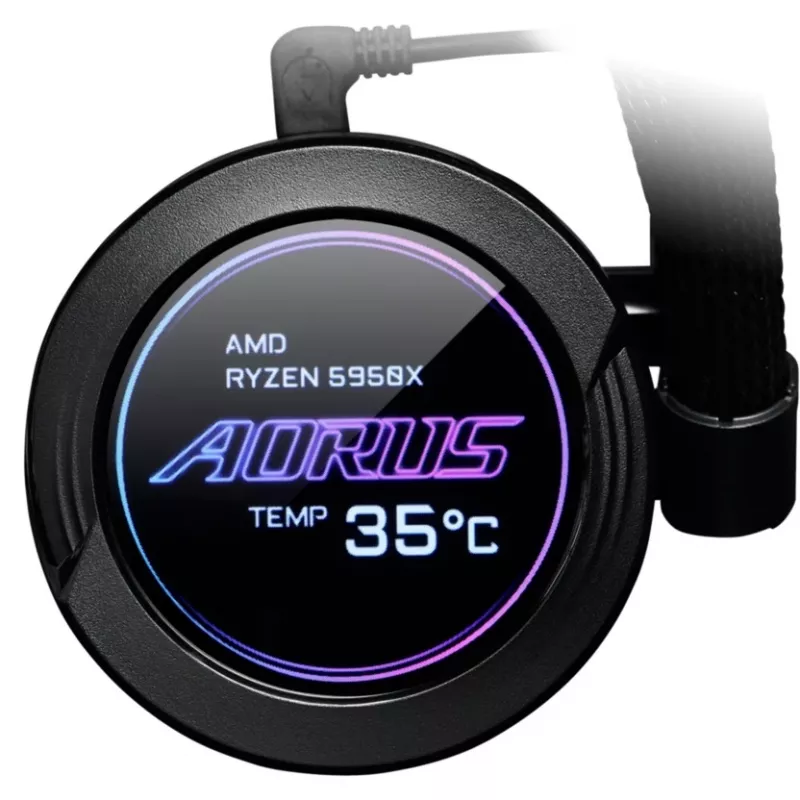 Refrigeração líquida tudo-em-um para processador GIGABYTE AORUS WATERFORCE X 280, preto, 1 unid.