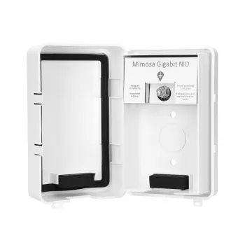 Interface exterior, para-raios com ligação à terra Mimosa NID, 2x RJ-45, Gigabit, IP54