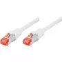 Tecline exertis Connect - Cabo de rede - RJ-45 (M) para RJ-45 (M) - 1 m - Cabo SSTP - CAT 6 - isento de halogéneos - Branco (71501W)