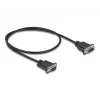 Cabo série DeLOCK RS-232 D-Sub9 macho para macho 0,5 m preto
