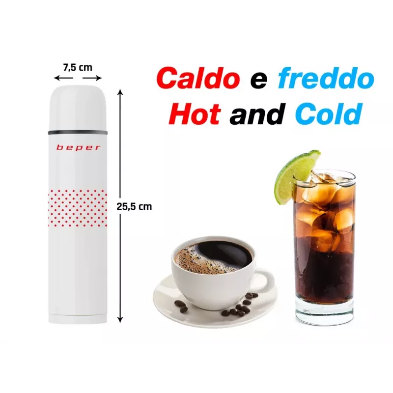 Chaleira elétrica Beper BI.504 500 ml, aço inoxidável, 2200 W