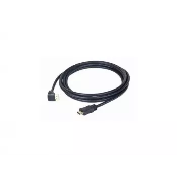Cabo de ligação HDMI v2.0 ficha de 90 graus para ficha reta, 19 pinos contactos banhados a ouro, 1,8 m, embalagem bulk