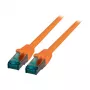 EFB-Elektronik Cabo de rede RJ45 Cat.6A S/FTP LSZH laranja 0,5m