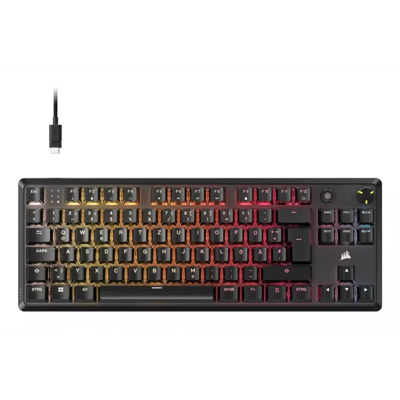 CORSAIR K70 Core TKL USB RGB LED teclado mecânico gaming, preto