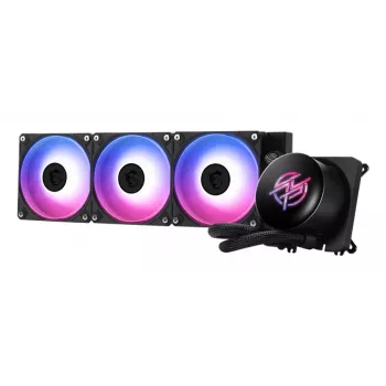 Refrigeração líquida tudo-em-um MSI MPG CORELIQUID P13 — ventoinha de 120 mm, radiador de 3 ventoinhas, suporte LGA 1851, preto