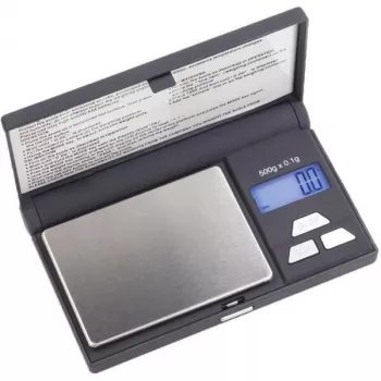 Balança eletrónica portátil OHAUS YA Gold YA501 — capacidade 0,5 kg, precisão 0,1 g, prato de pesagem em aço inoxidável