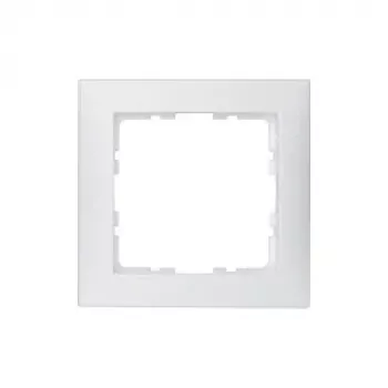 Placa de parede / tampa de interruptor Berker 10119909, branco plástico, sem parafusos, unidade simples