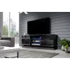 Cama Meble QIU 160 móvel de TV, MDF, preto brilhante