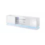Móvel de TV Cama QIU 200 MDF branco brilhante/branco brilhante