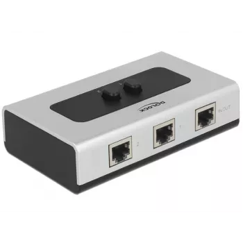 Hub DeLOCK 87673 1000 Mbit/s preto cinzento