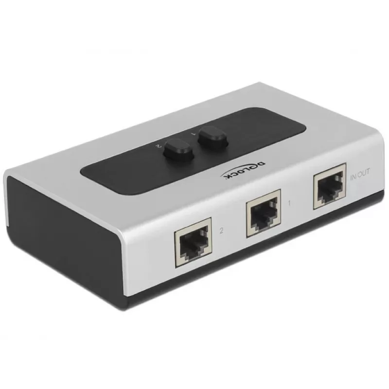 Hub DeLOCK 87673 1000 Mbit/s preto cinzento
