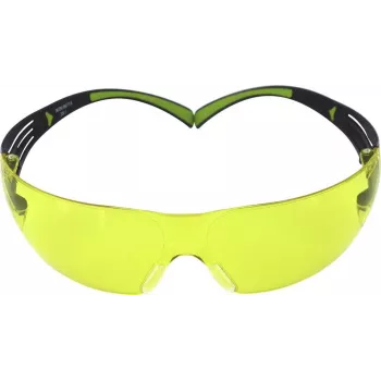 Óculos de segurança 3M SecureFit 400 — armação preta, lentes verde fumado, proteção UV, antiembaciamento