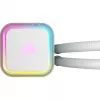 Sistema de refrigeração líquida para processador CORSAIR iCUE H100i RGB ELITE pack de 1 branco 120 mm