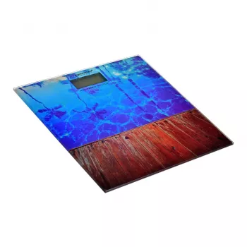 Balança de pessoas eletrónica ESPERANZA EBS011 — plataforma de vidro com 4 sensores, máx. 180 kg, precisão 100 g, visor LCD 70x34 mm, pilha CR2032