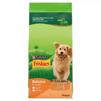 PURINA Friskies Balance Frango com Vaca e Legumes - Alimento seco para cães - 15 kg