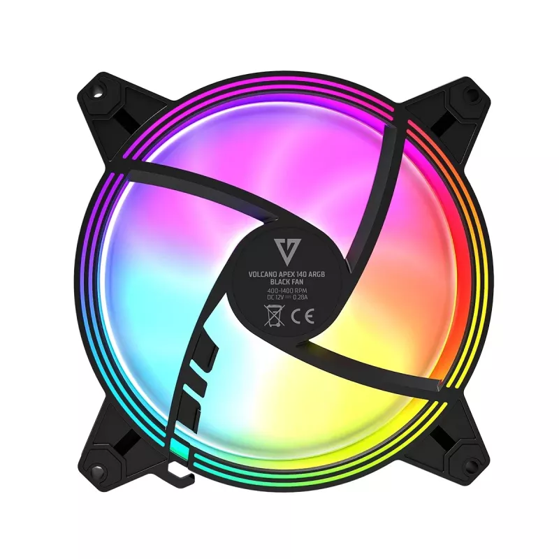 Ventoinha para caixa MODECOM Volcano Apex 140 ARGB preto