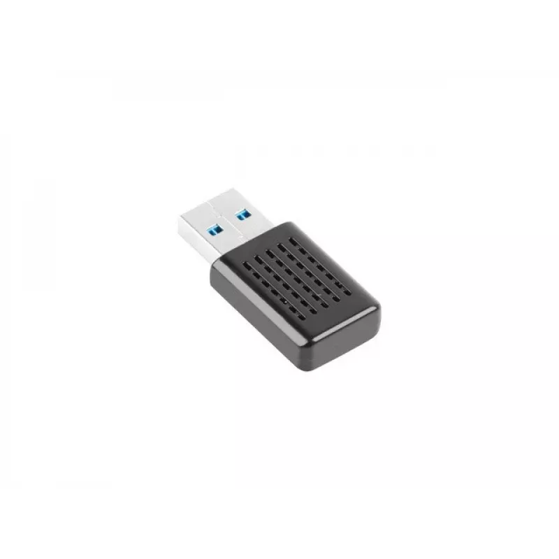 Lanberg NC-1200-WI adaptador WiFi USB 3.0 AC1200 de banda dupla, 2 antenas internas, preto