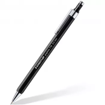 Lápis de grafite Staedtler 7785ABK25D HB hexagonal preto/prateado, 1 unid.