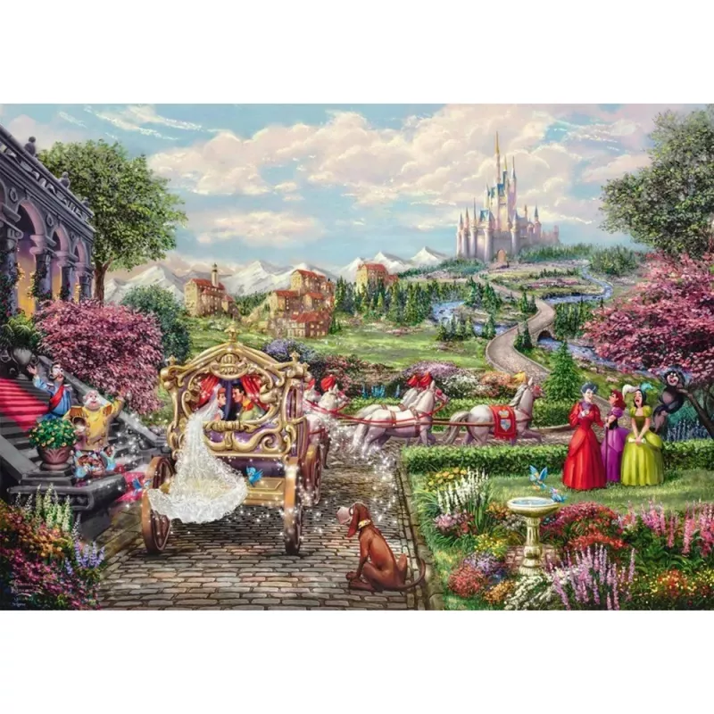 Thomas Kinkade Studios: Disney Dreams Collection - Cinderella Happily Ever After, puzzle 1000 peças