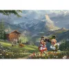 Thomas Kinkade Studios: Disney - Mickey & Minnie nos Alpes, puzzle 1000 peças