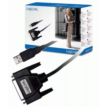 Cabo paralelo LogiLink UA0054A preto 1,8 m