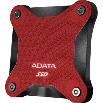 SSD externo ADATA SD620 1 TB, portátil USB 3.2 Gen 2 (Micro-USB B), velocidade de leitura 520 MB/s, velocidade de escrita 460 MB/s, resistente a choques, Vermelho