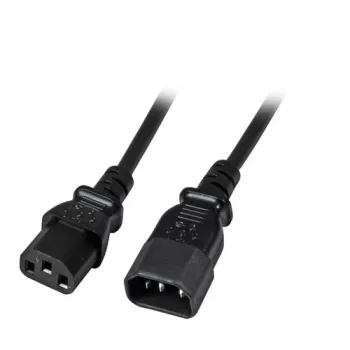Cabo de extensão de alimentação IEC EFB-Elektronik C14 180° - C13 180°, preto, 1,0 m, 3 x 0,75 mm² Fabricante: EFB Elektronik (EK503.1)