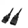 Cabo de extensão de alimentação IEC EFB-Elektronik C14 180° - C13 180°, preto, 1,0 m, 3 x 0,75 mm² Fabricante: EFB Elektronik (EK503.1)