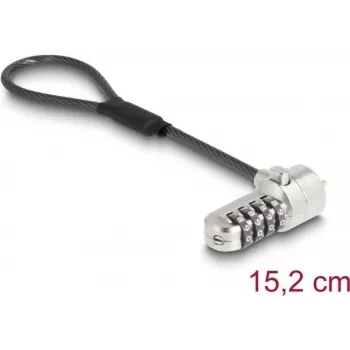 Cabo de segurança para portátil Navilock 20942 — cabo de 15,2 cm para fechadura Kensington