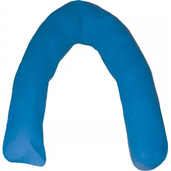 Almofada de posicionamento em U para cama em fibra de silicone azul