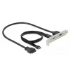 Chapa de slot DeLOCK 89934 com 1 x conector USB Type-C e 1 x conector USB Type-A