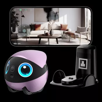 EnaBot Ebo Air 2 Plus robô de monitorização doméstico móvel com câmara de IA roxo