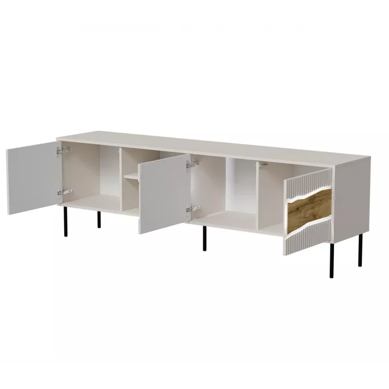 Móvel de TV cama meble INSERTO 3D1W 190x40x62 cm acabamento cashmere com LED