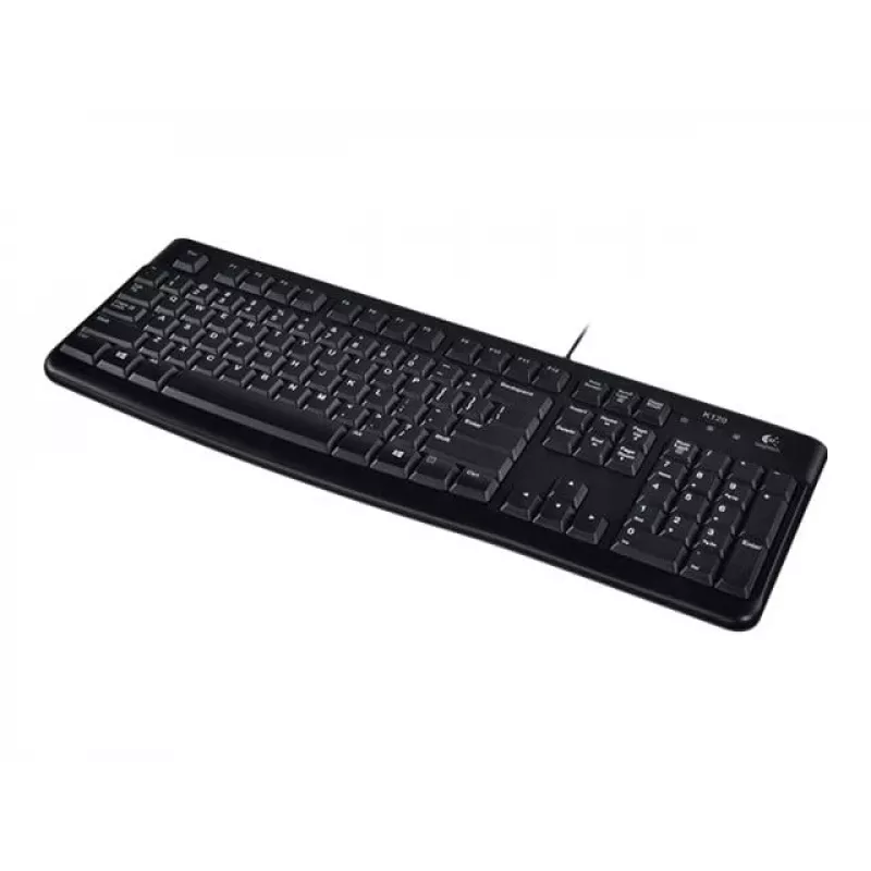 K120 Teclado com fios, com fios, USB, QWERTZ, preto