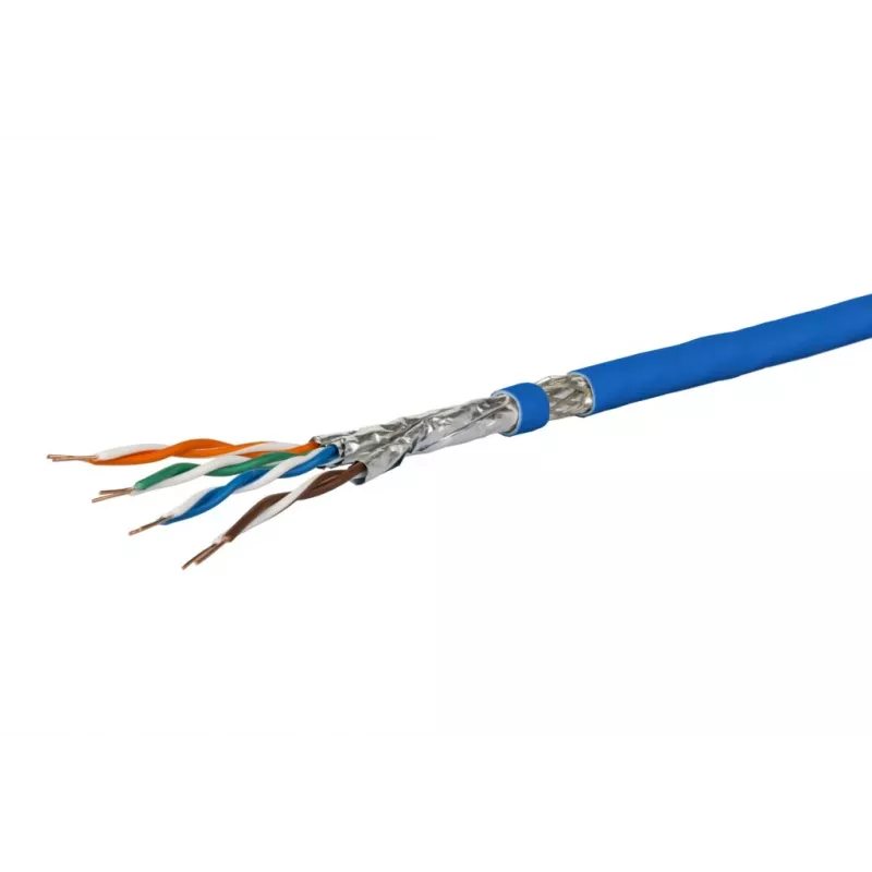 Cabo de rede Metz Connect 1308427B34145 Cat7a S/FTP azul 100m