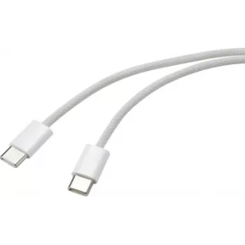 Cabo USB Renkforce USB-C® macho, USB-C® macho 1,00 m branco Twisted Pairs RF-6056878 (RF-6056878)