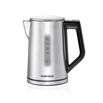 Chaleira elétrica Rommelsbacher WK 3000 — 1,7 L, 3000 W, Aço inoxidável e preto