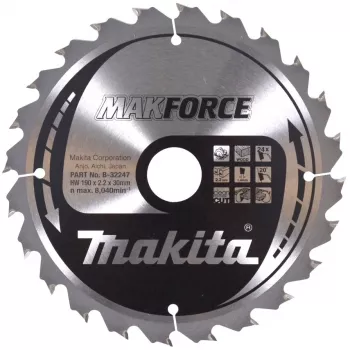 Makita MAKFORCE - Disco de serra circular - para madeira - 190 mm - 24 dentes