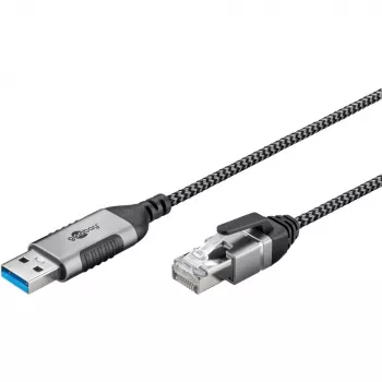 Cabo Ethernet Goobay USB-A 3.0 para RJ45 fino 2 m – liga router, modem ou (74395)