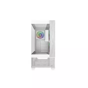 Cooler Master E690-WHNN-S00 Elite 690 WOOD White, Vidro Temperado Full-View 270°, Seamless Bevel