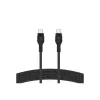 Cabo BoostCharge USB-C/USB-C silicone entrançado 2 m, preto