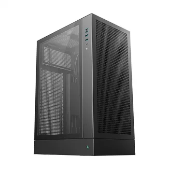 Caixa para PC DeepCool CH170 PLUS Tower preto – micro-ATX/mini-ITX, vidro temperado, USB-C, fonte de alimentação em cima