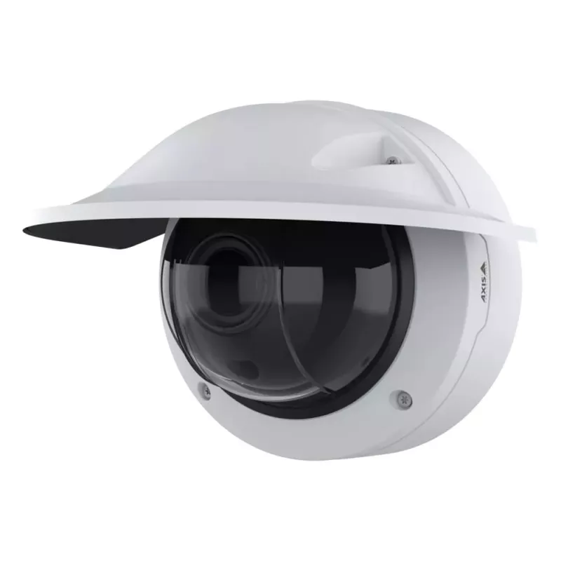 Câmara de vigilância IP AXIS Q3546-LVE — dome, interior e exterior, 2688×1512, CMOS 1/1,8 polegadas, 4,7–10 mm, zoom ótico 2,2x, rotação 360°